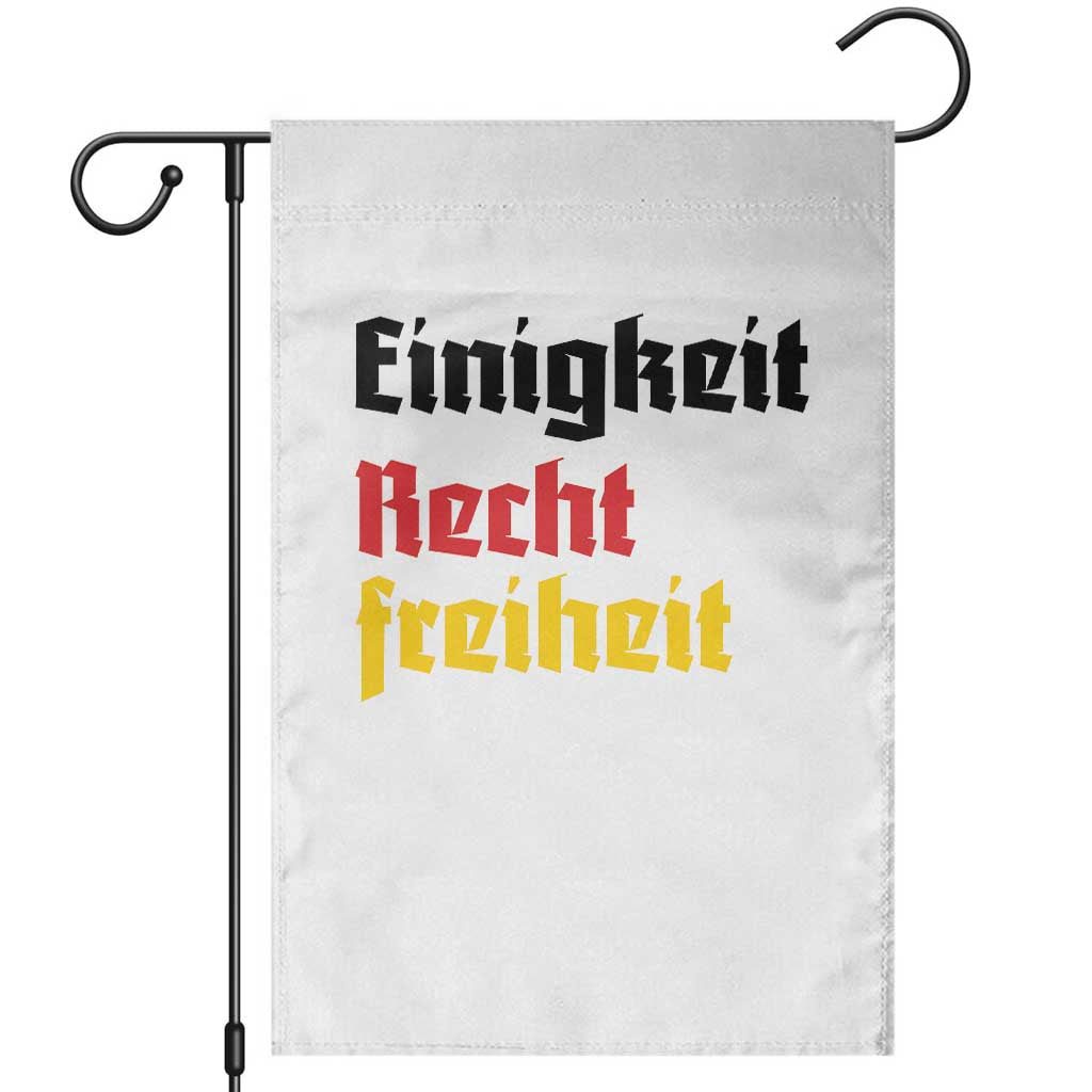 German Heritage Garden Flag Einigkeit Recht Freiheit Germany Flag TS11 White Print Your Wear