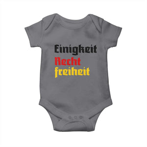 German Heritage Baby Onesie Einigkeit Recht Freiheit Germany Flag TS11 Charcoal Print Your Wear
