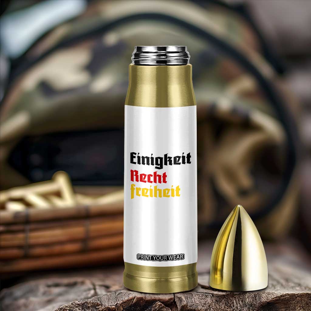 German Heritage Bullet Tumbler Einigkeit Recht Freiheit Germany Flag TS11 Print Your Wear