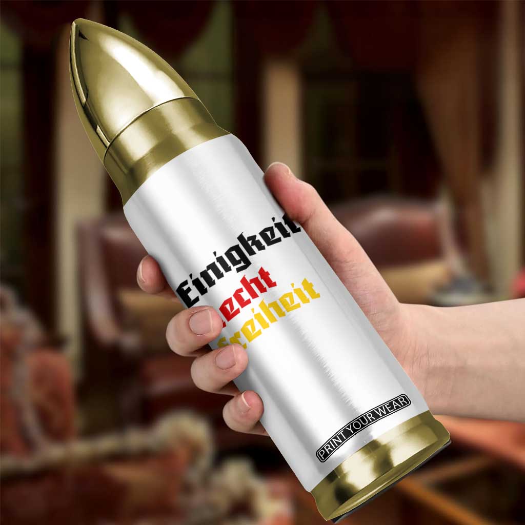 German Heritage Bullet Tumbler Einigkeit Recht Freiheit Germany Flag TS11 Print Your Wear