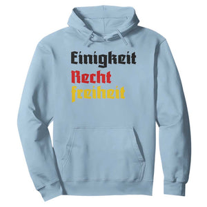 German Heritage Hoodie Einigkeit Recht Freiheit Germany Flag TS11 Light Blue Print Your Wear