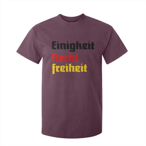 German Heritage T Shirt For Kid Einigkeit Recht Freiheit Germany Flag TS11 Maroon Print Your Wear