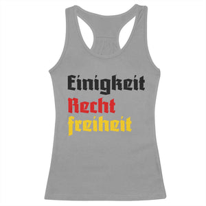 German Heritage Racerback Tank Top Einigkeit Recht Freiheit Germany Flag TS11 Sport Gray Print Your Wear