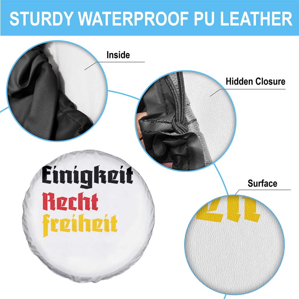 German Heritage Spare Tire Cover Einigkeit Recht Freiheit Germany Flag TS11 Print Your Wear