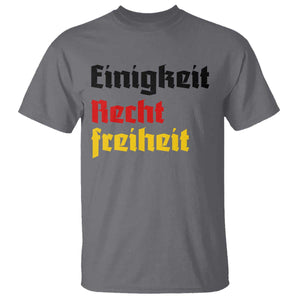 German Heritage T Shirt Einigkeit Recht Freiheit Germany Flag TS11 Charcoal Print Your Wear