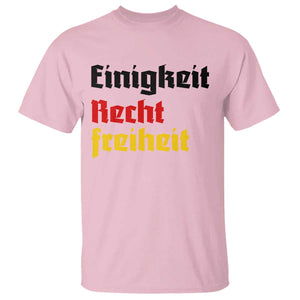 German Heritage T Shirt Einigkeit Recht Freiheit Germany Flag TS11 Light Pink Print Your Wear
