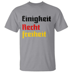German Heritage T Shirt Einigkeit Recht Freiheit Germany Flag TS11 Sport Gray Print Your Wear