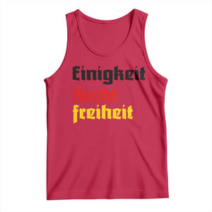 German Heritage Tank Top Einigkeit Recht Freiheit Germany Flag TS11 Red Print Your Wear