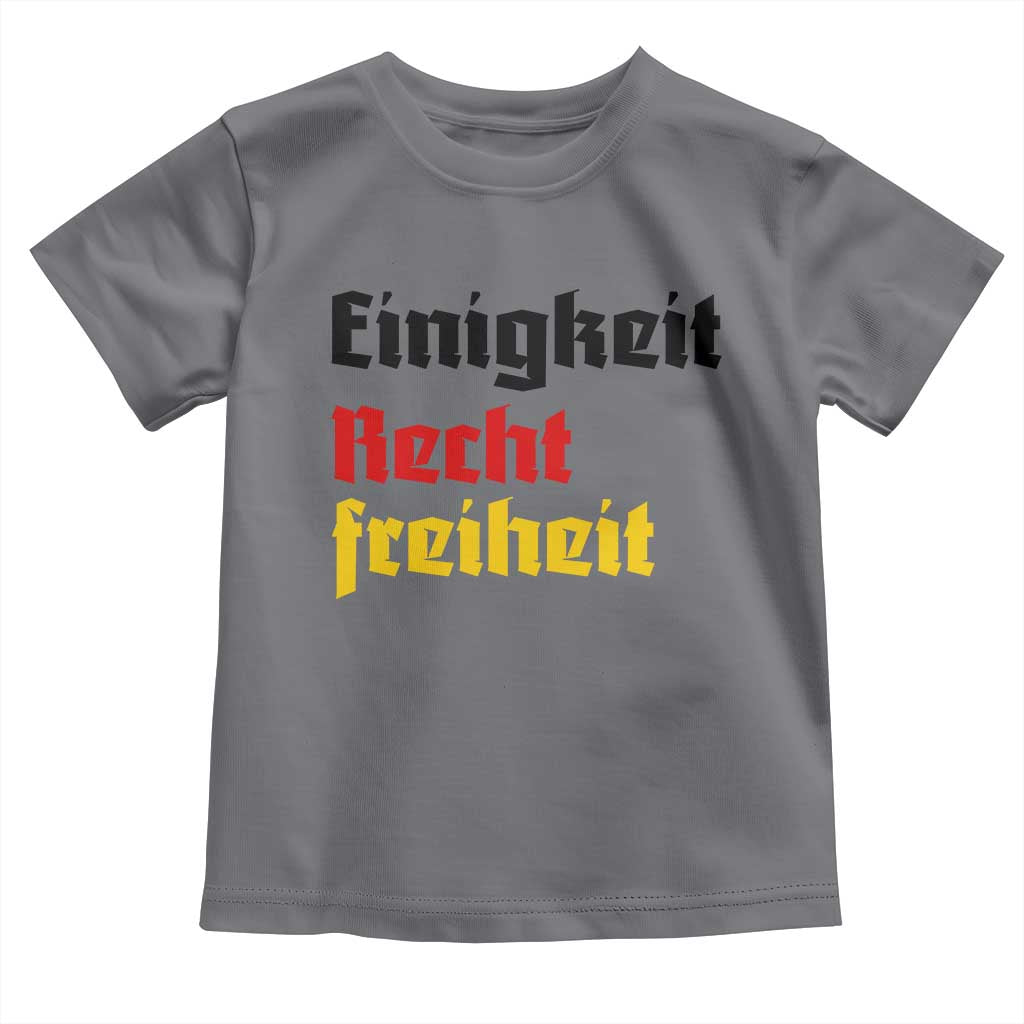 German Heritage Toddler T Shirt Einigkeit Recht Freiheit Germany Flag TS11 Charcoal Print Your Wear