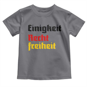 German Heritage Toddler T Shirt Einigkeit Recht Freiheit Germany Flag TS11 Charcoal Print Your Wear