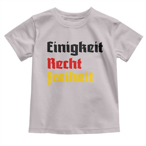 German Heritage Toddler T Shirt Einigkeit Recht Freiheit Germany Flag TS11 Ice Gray Print Your Wear