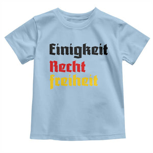 German Heritage Toddler T Shirt Einigkeit Recht Freiheit Germany Flag TS11 Light Blue Print Your Wear