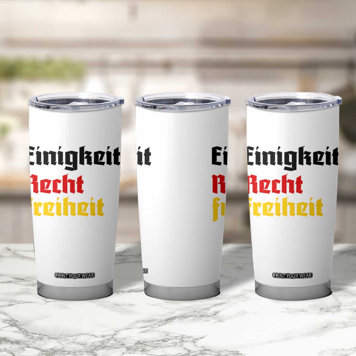 German Heritage Tumbler Cup Einigkeit Recht Freiheit Germany Flag TS11 Print Your Wear