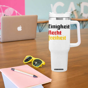 German Heritage Tumbler With Handle Einigkeit Recht Freiheit Germany Flag TS11 Print Your Wear