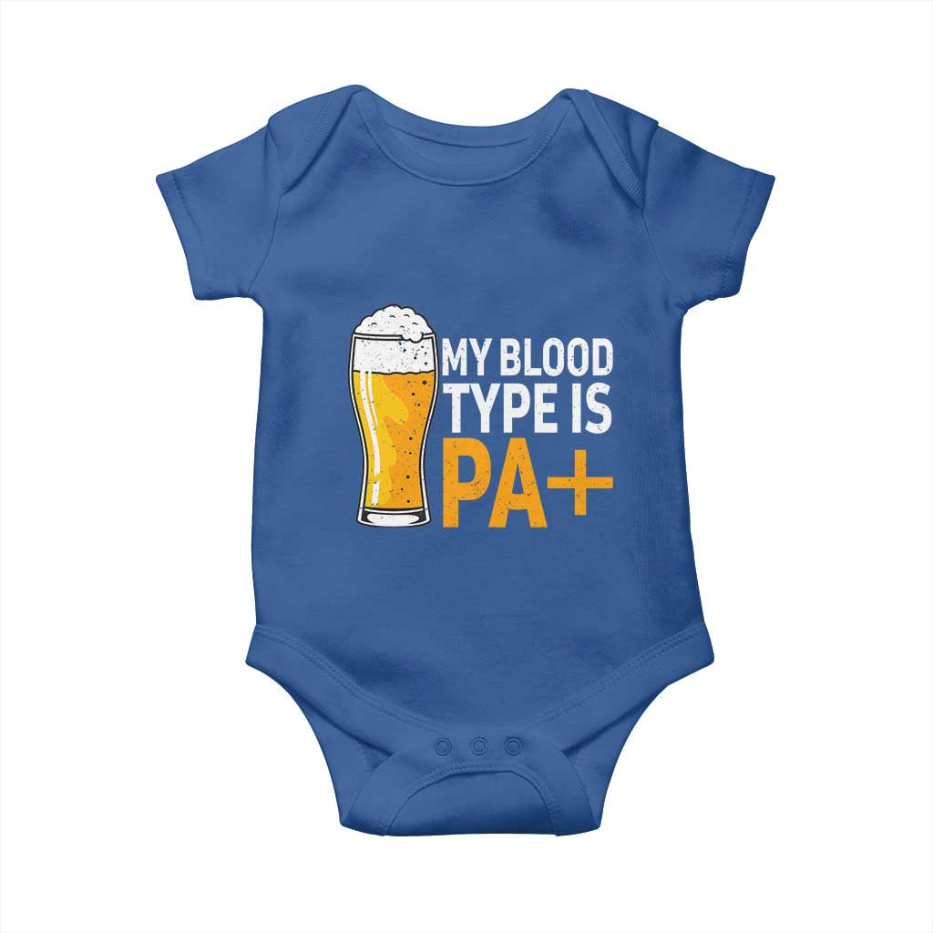 Funny My Blood Type Is IPA Baby Onesie IPA Beer Drinking TS11 Royal Blue Print Your Wear
