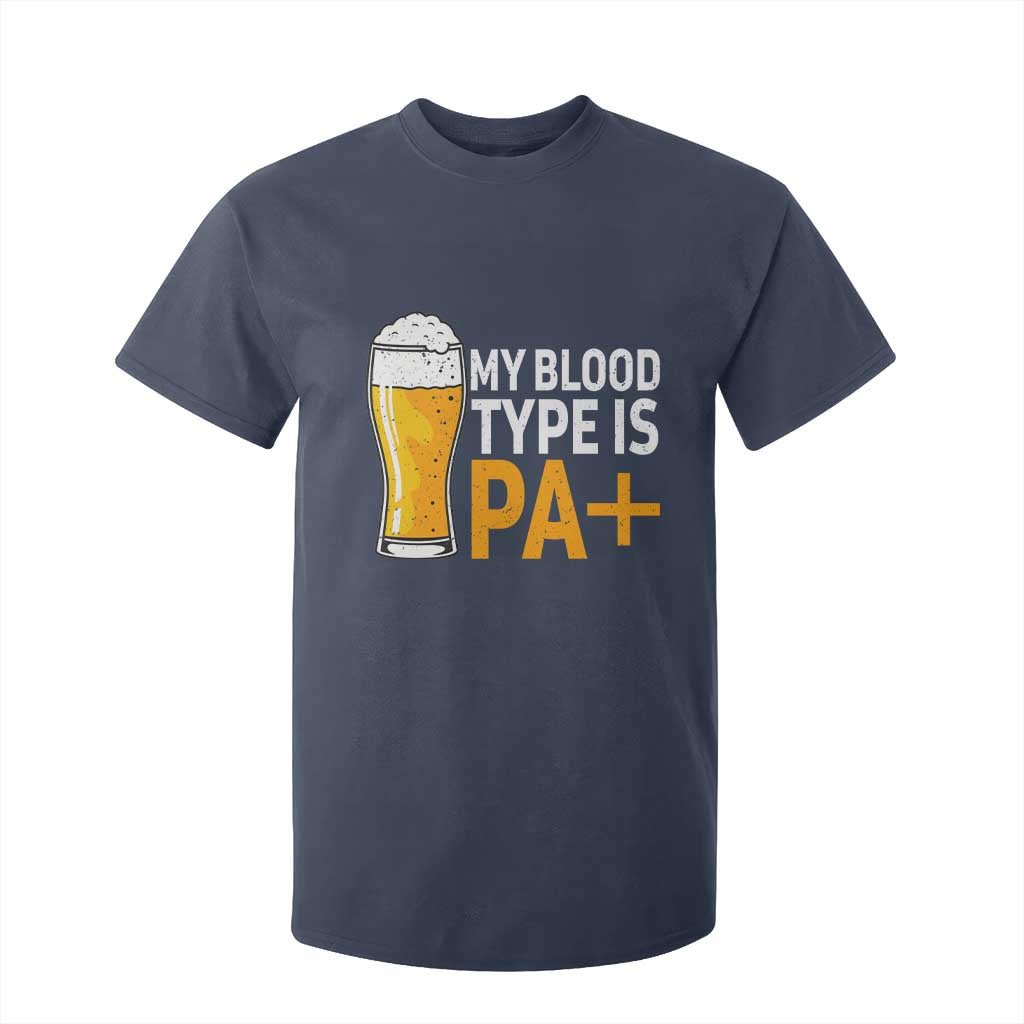 Funny My Blood Type Is IPA T Shirt For Kid IPA Beer Drinking TS11 Navy Print Your Wear