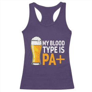 Funny My Blood Type Is IPA Racerback Tank Top IPA Beer Drinking TS11 Purple Print Your Wear