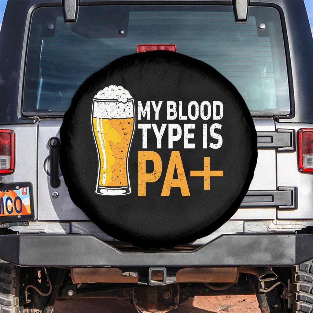 Funny My Blood Type Is IPA Spare Tire Cover IPA Beer Drinking TS11 No hole Black Print Your Wear