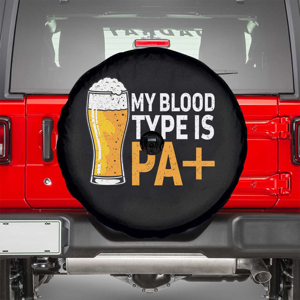 Funny My Blood Type Is IPA Spare Tire Cover IPA Beer Drinking TS11 Black Print Your Wear