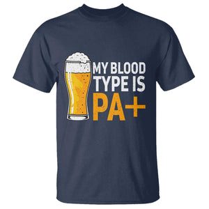 Funny My Blood Type Is IPA T Shirt IPA Beer Drinking TS11 Navy Print Your Wear