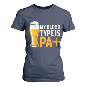 Funny My Blood Type Is IPA T Shirt For Women IPA Beer Drinking TS11 Navy Print Your Wear