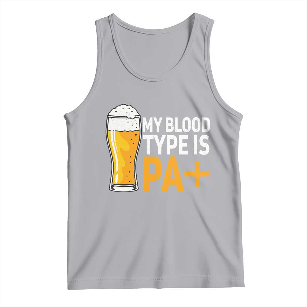 Funny My Blood Type Is IPA Tank Top IPA Beer Drinking TS11 Athletic Heather Print Your Wear