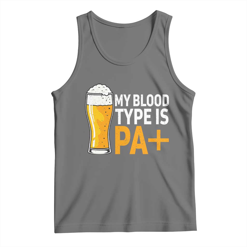 Funny My Blood Type Is IPA Tank Top IPA Beer Drinking TS11 Black Heather Print Your Wear
