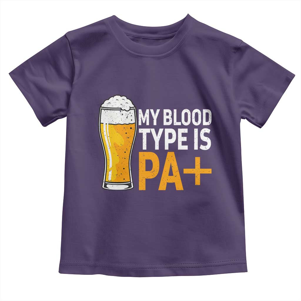 Funny My Blood Type Is IPA Toddler T Shirt IPA Beer Drinking TS11 Purple Print Your Wear