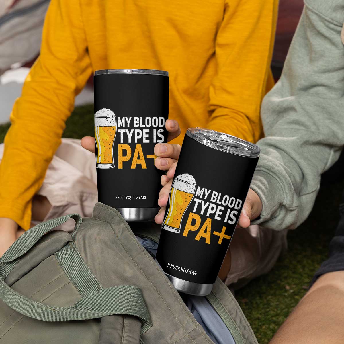 Funny My Blood Type Is IPA Tumbler Cup IPA Beer Drinking TS11 Print Your Wear