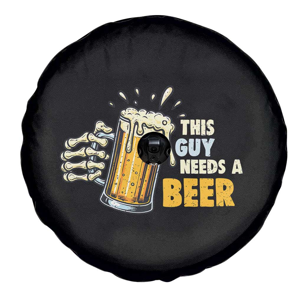 Funny This Guy Needs A Beer Spare Tire Cover Beer Drinking Skeleton Hand TS11 Print Your Wear