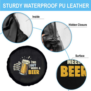 Funny This Guy Needs A Beer Spare Tire Cover Beer Drinking Skeleton Hand TS11 Print Your Wear