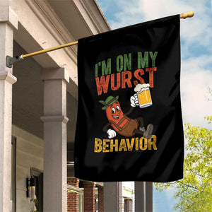 Funny I Am On My Wurst Behavior Garden Flag German Oktoberfest Sausage TS11 Print Your Wear