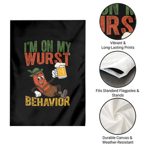 Funny I Am On My Wurst Behavior Garden Flag German Oktoberfest Sausage TS11 Print Your Wear