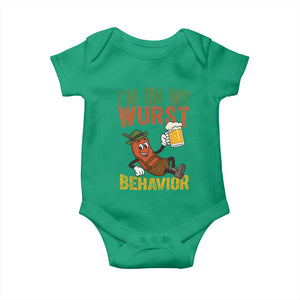 Funny I Am On My Wurst Behavior Baby Onesie German Oktoberfest Sausage TS11 Irish Green Print Your Wear