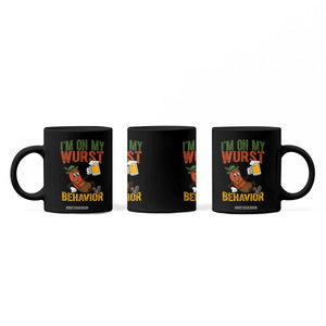 Funny I Am On My Wurst Behavior Coffee Mug German Oktoberfest Sausage TS11 Print Your Wear