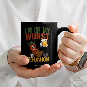 Funny I Am On My Wurst Behavior Coffee Mug German Oktoberfest Sausage TS11 Print Your Wear