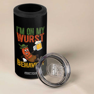 Funny I Am On My Wurst Behavior 4 in 1 Can Cooler Tumbler German Oktoberfest Sausage TS11 Print Your Wear