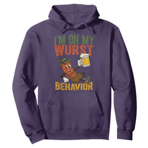 Funny I Am On My Wurst Behavior Hoodie German Oktoberfest Sausage TS11 Purple Print Your Wear
