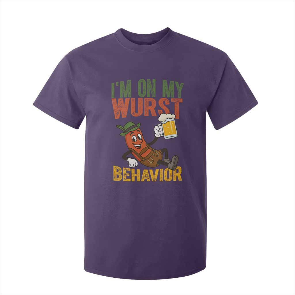 Funny I Am On My Wurst Behavior T Shirt For Kid German Oktoberfest Sausage TS11 Purple Print Your Wear