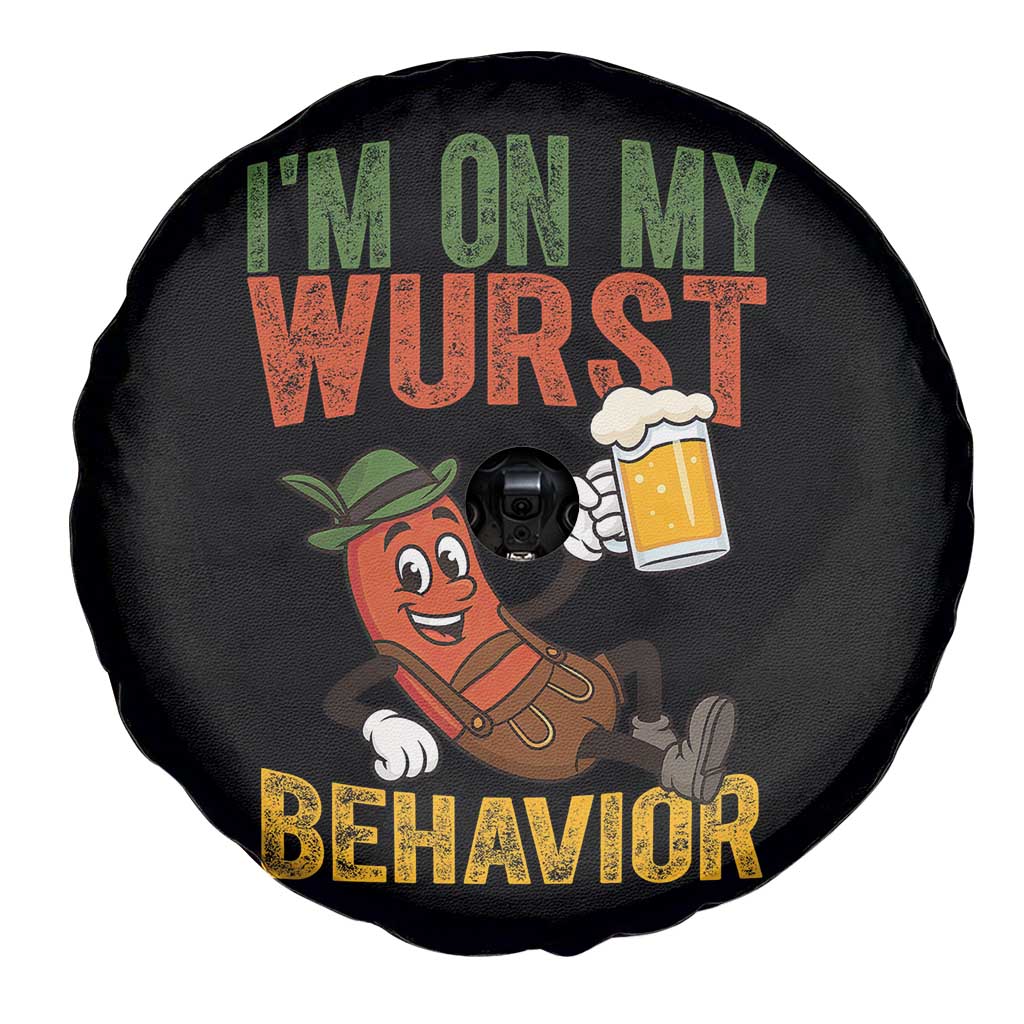 Funny I Am On My Wurst Behavior Spare Tire Cover German Oktoberfest Sausage TS11 Print Your Wear
