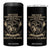 Never Underestimate An Old Man Who Has Native Blood 4 in 1 Can Cooler Tumbler Native American Warrior TS11 One Size: 16 oz Black Print Your Wear
