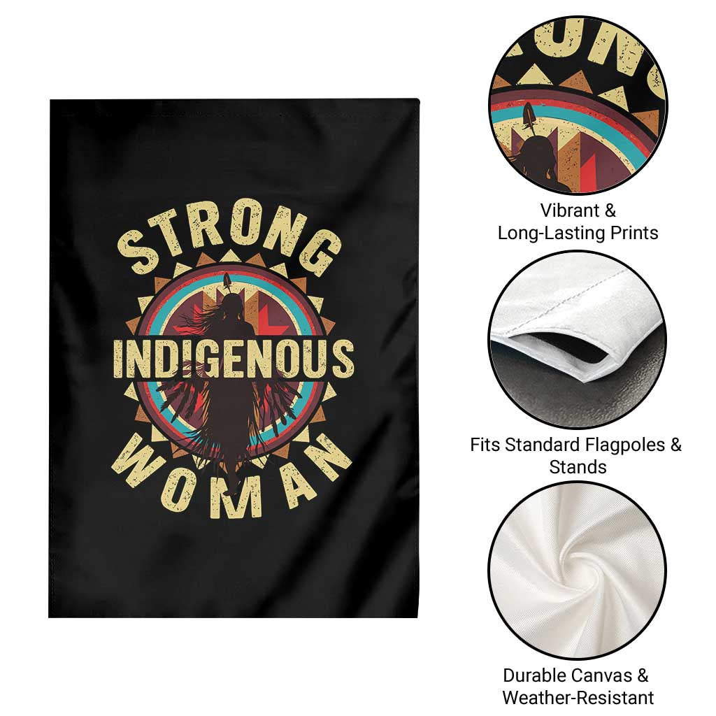 Strong Indigenous Woman Empowerment Garden Flag Native American TS11 Print Your Wear