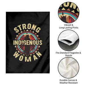Strong Indigenous Woman Empowerment Garden Flag Native American TS11 Print Your Wear