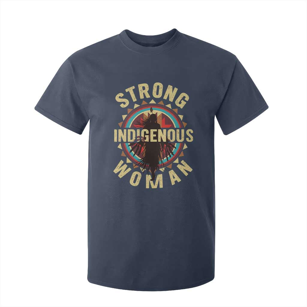 Strong Indigenous Woman Empowerment T Shirt For Kid Native American TS11 Navy Print Your Wear