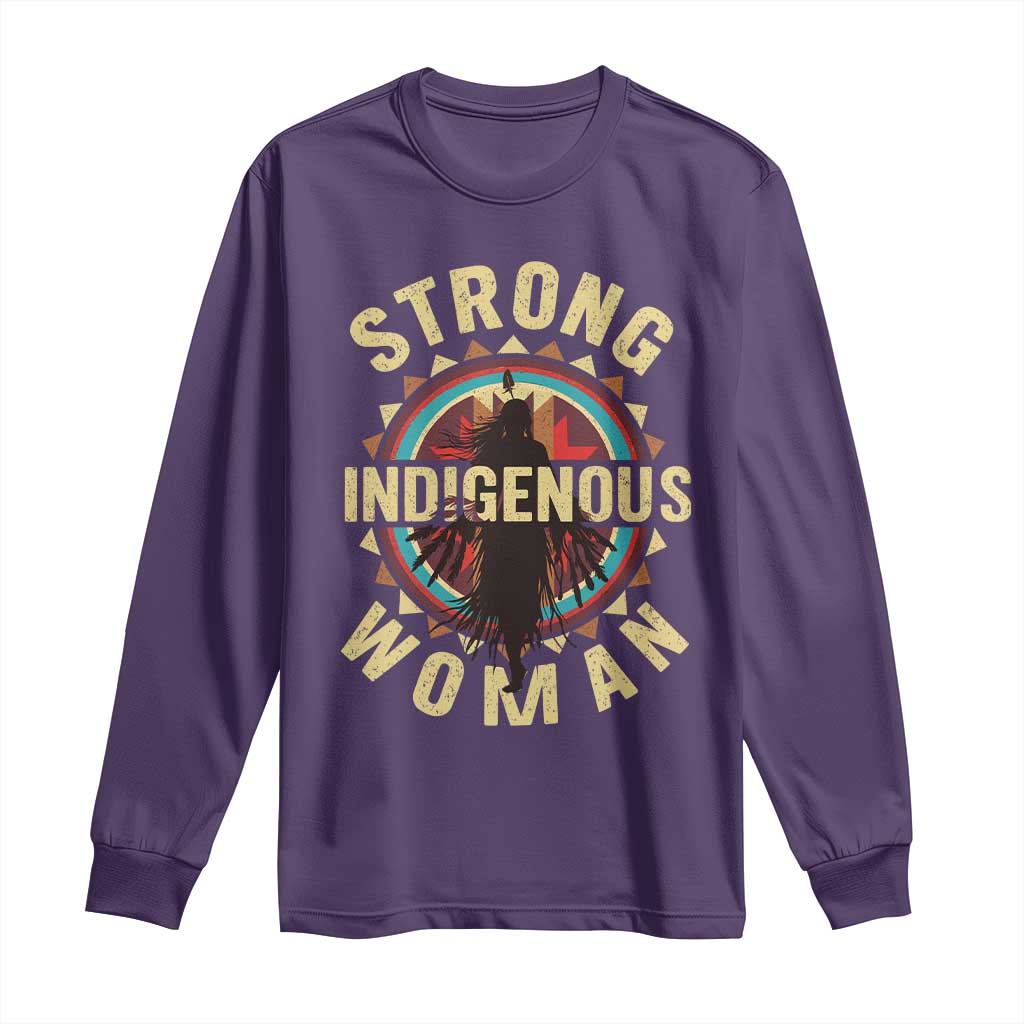 Strong Indigenous Woman Empowerment Long Sleeve Shirt Native American TS11 Purple Print Your Wear