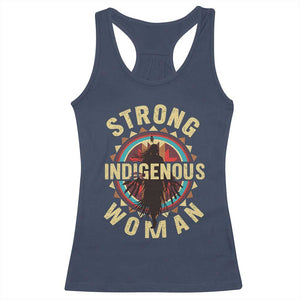 Strong Indigenous Woman Empowerment Racerback Tank Top Native American TS11 Navy Print Your Wear