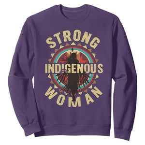Strong Indigenous Woman Empowerment Sweatshirt Native American TS11 Purple Print Your Wear