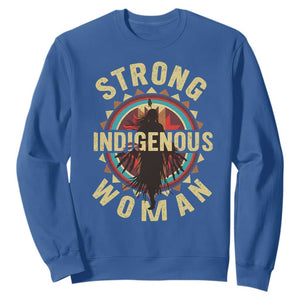 Strong Indigenous Woman Empowerment Sweatshirt Native American TS11 Royal Blue Print Your Wear