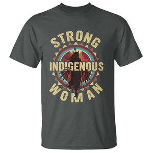 Strong Indigenous Woman Empowerment T Shirt Native American TS11 Dark Heather Print Your Wear
