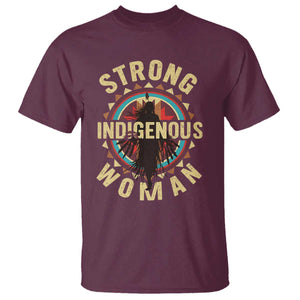 Strong Indigenous Woman Empowerment T Shirt Native American TS11 Maroon Print Your Wear